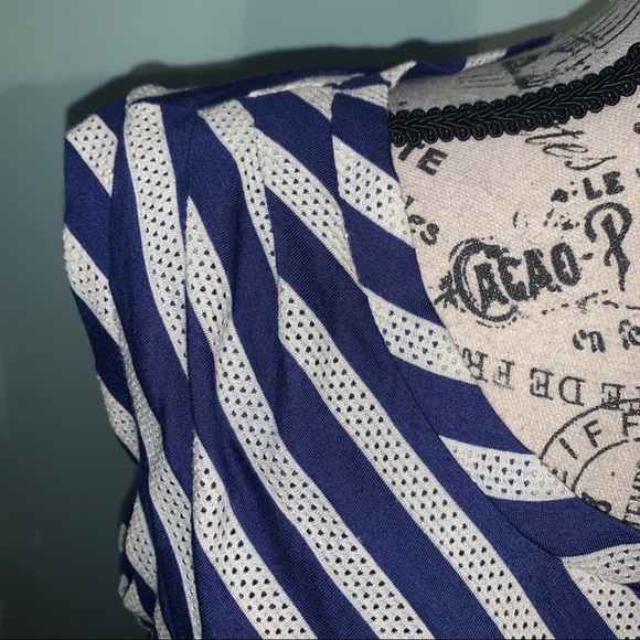 Guess Haley Dress Blue & Ivory Stripes NWT Size 12 - Picture 7 of 15